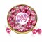 Happy Mothers Day Plastic Gift Tin Filled With Pink Strawberries & Cream Candy Truffles (20Pcs Per Tin) - Gifts, Church Favors & Office Giveaways (Flowers)